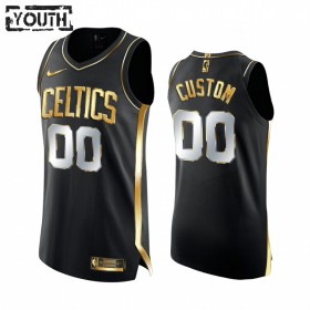 Canotte Bambino Boston Celtics Personalizzate 2020-21 Nero Golden Edition Swingman